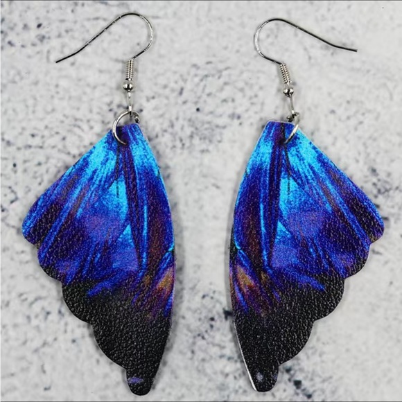 Butterfly wing earrings - Picture 2 of 6